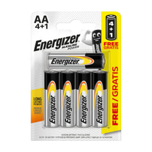 Energizer Alkaline Max AA 4+1 Free Batteries