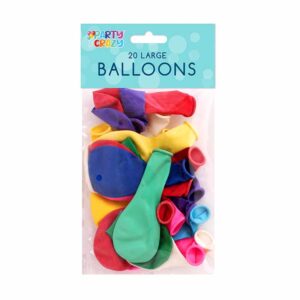 Balloons Large 9" 20 pack in display of 12