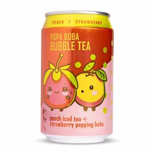 Popa Boba Peach & Strawberry Bubble Tea 320ml x 24