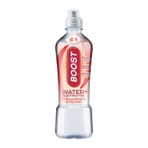 Boost Electrolyte Vitamin Water Strawberry & Peach PM &pound;1 x 12