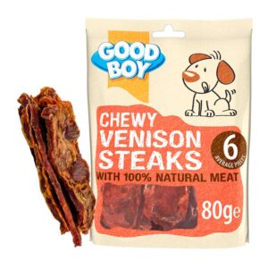 Good Boy Venison Steaks 80g x 8
