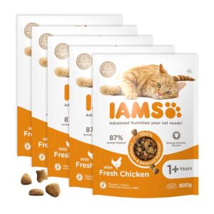 IAMS Vitality Nutrition Adult Cat 1+ Years With Fresh Chicken 800g x 5