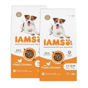 IAMS Dog Vitality With Fresh Chicken, Small & Medium Adult Dog 2kg x 2