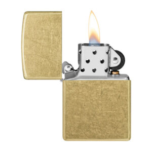 Zippo Distressed Street Brass Lighter
