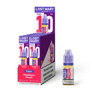 Lost Mary Nic Salt E-Liquid Raspberry Peach 10mg 10ml