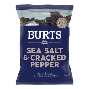 Burts Sea Salt & Cracked Pepper Chips 150g x 10