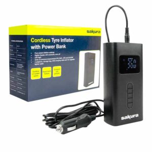 Sakura Cordless Tyre Inflator with Power Bank