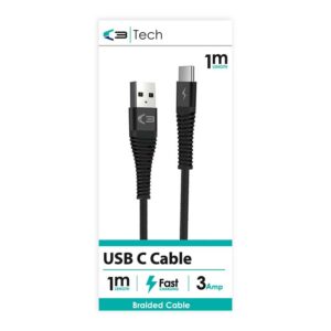 Vibe C3 Braided USB Type C Cable 1 Metre