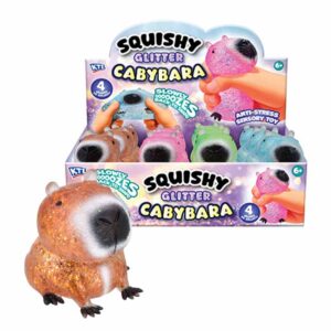 Squishy Glitter Capybara in display of 12