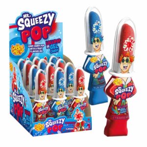 Mr Squeezy Pop 40g in a display of 18