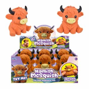Hamish McSquish the Highland Cow Squish in a display of 6