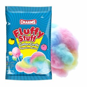Charms Fluffy Stuff Cotton Candy 71g in a display of 6