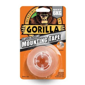 Gorilla Mounting Tape Clear 25mm x 1.5m