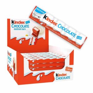 Kinder Chocolate Snackbar 21g in a display of 36