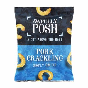 Awfully Posh Pork Crackling Simply Salted 40g 0% vat x 10