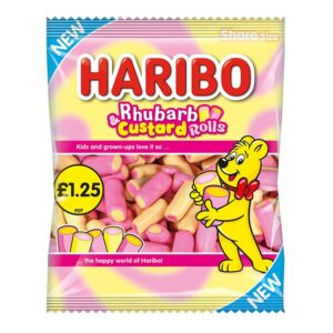 Haribo Rhubarb & Custart Rolls 140g PM &pound;1.25 x 12