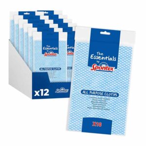 Spontex Essentials All Purpose Cloths 10 Pack x 12