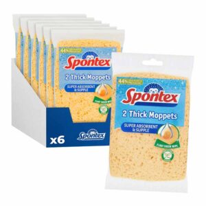 Spontex Thick Moppets 2 Pack x 6