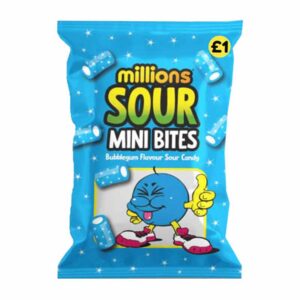 Millions Sour Mini Bites Bubblegum 120g &pound;1 PM in a display of 12