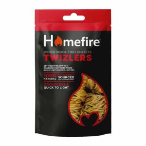 Homefire Twizlers Wood Wool Natural Firelighters 300g 5% vat @ retail x 20