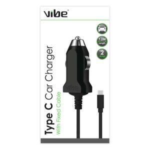 Vibe Type C Fixed Cable Car Charger