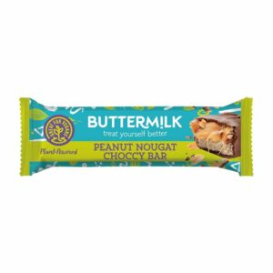 Buttermilk Plant Power Peanut Nougat Snack Bars 50g in a display of 24