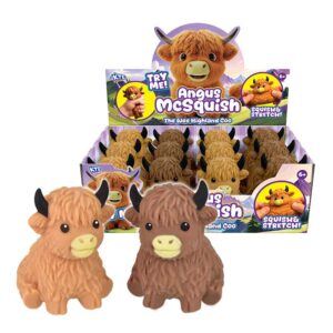 Angus McSquish the Highland Cow 9cm in a display of 12