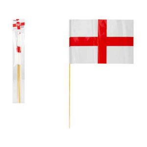 England Flags with wooden sticks Twin Pack - 12" x 8"