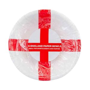 England St George Paper Bowls 6 pack - 6"