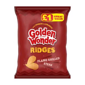 Golden Wonder Ridges Flame Grilled Steak 57g PM &pound;1 x 18