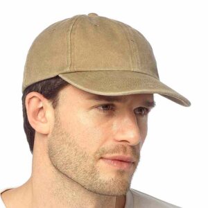 Adults Baseball Cap Stonewashed Stone