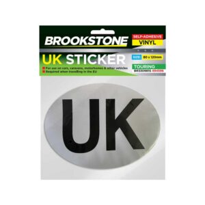 UK Oval Adhesive Sticker Small
