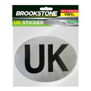 UK Oval Adhesive Sticker