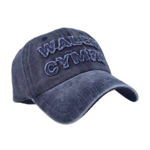 Wales Cymru Embroidered Baseball Cap Navy