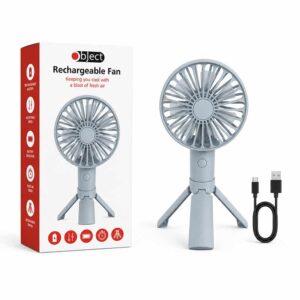 Object Rechargeable Hand Fans in Display of 12