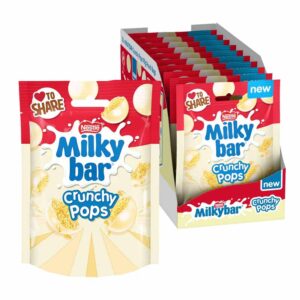 Milkybar Crunchy Pops Pouch 90g in Display of 10