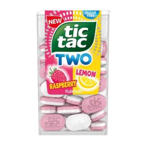 Tic Tac Two T38 Raspberry & Lemon Clip Strip of 24