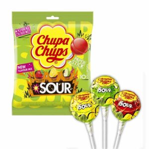 Chupa Chups Sour Lollipops 10 Pack 120g x 12
