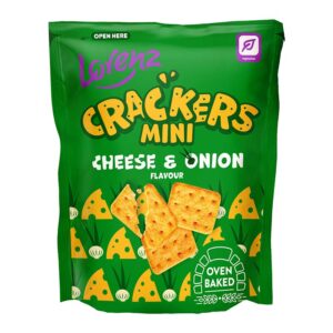 Lorenez Crackers Mini Cheese & Onion 100g 0% vat x 14