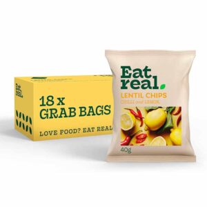 Eat Real Grab Bag Lentil Chips Chilli Lemon 40g - 0% vat x 18