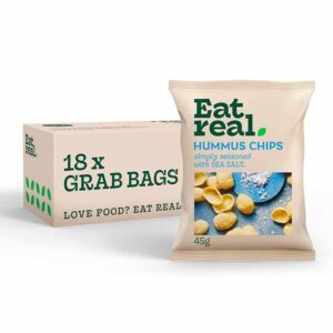 Eat Real Grab Bag Hummus Chips Sea Salt 45g - 0% vat x 18