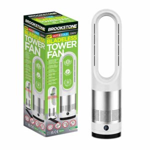 Brookstone Bladeless Tower Fan with Remote Control