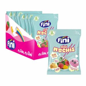 Fini Mini Mochis Candy 90g in a display of 12