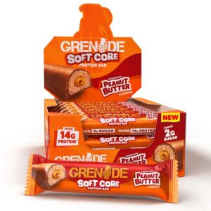 Grenade Soft Core Protein Peanut Butter Bars in Display of 12