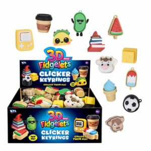 3D Fidgelets Clicker Keyrings 12 Assorted in Display of 48