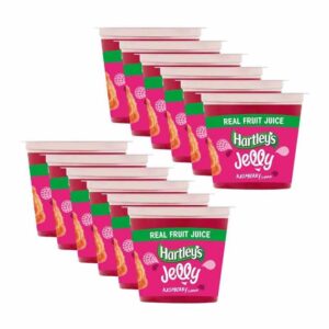 Hartleys Jelly Raspberry Pots 115g - 0% vat x 12