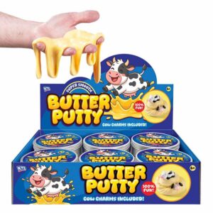 Butter Putty With Cow Charms in Tin Pot in Display of 12