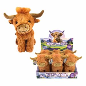 Highland Cow Plush 18cm in Display of 6