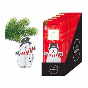 Aroma Assorted 3D Merry Christmas Air Fresheners in Display of 24
