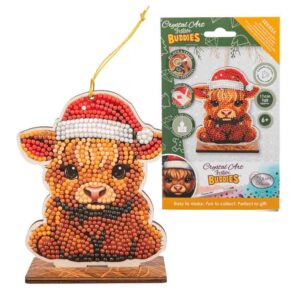 Craft Buddies Crystal Festive Hanging Buddy Highland Cow